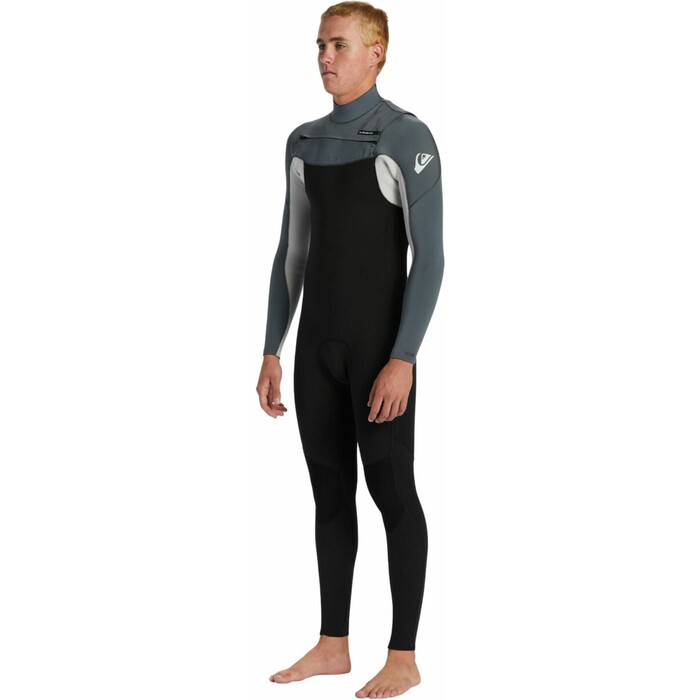 2024 Quiksilver Mens Everyday Sessions 3/2mm Chest Zip Wetsuit EQYW103202 - Black / Ash